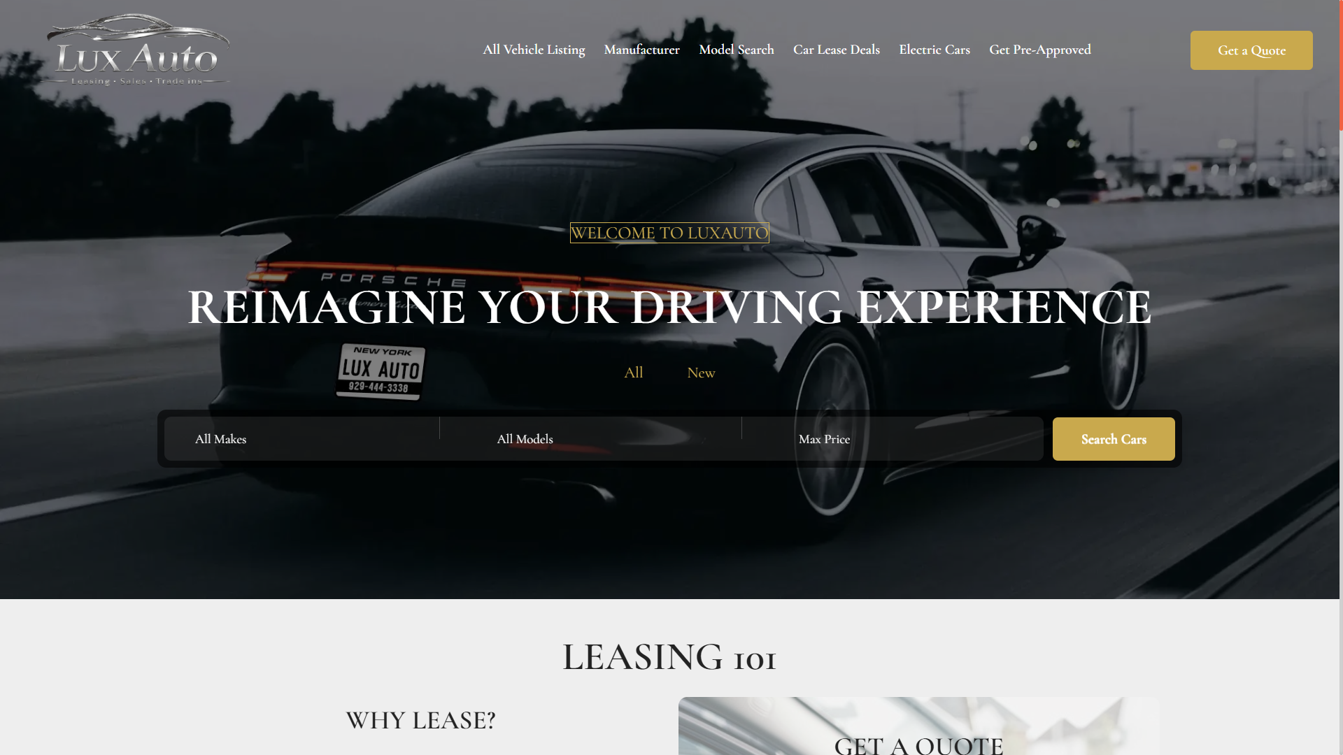 LuxAuto live interface preview